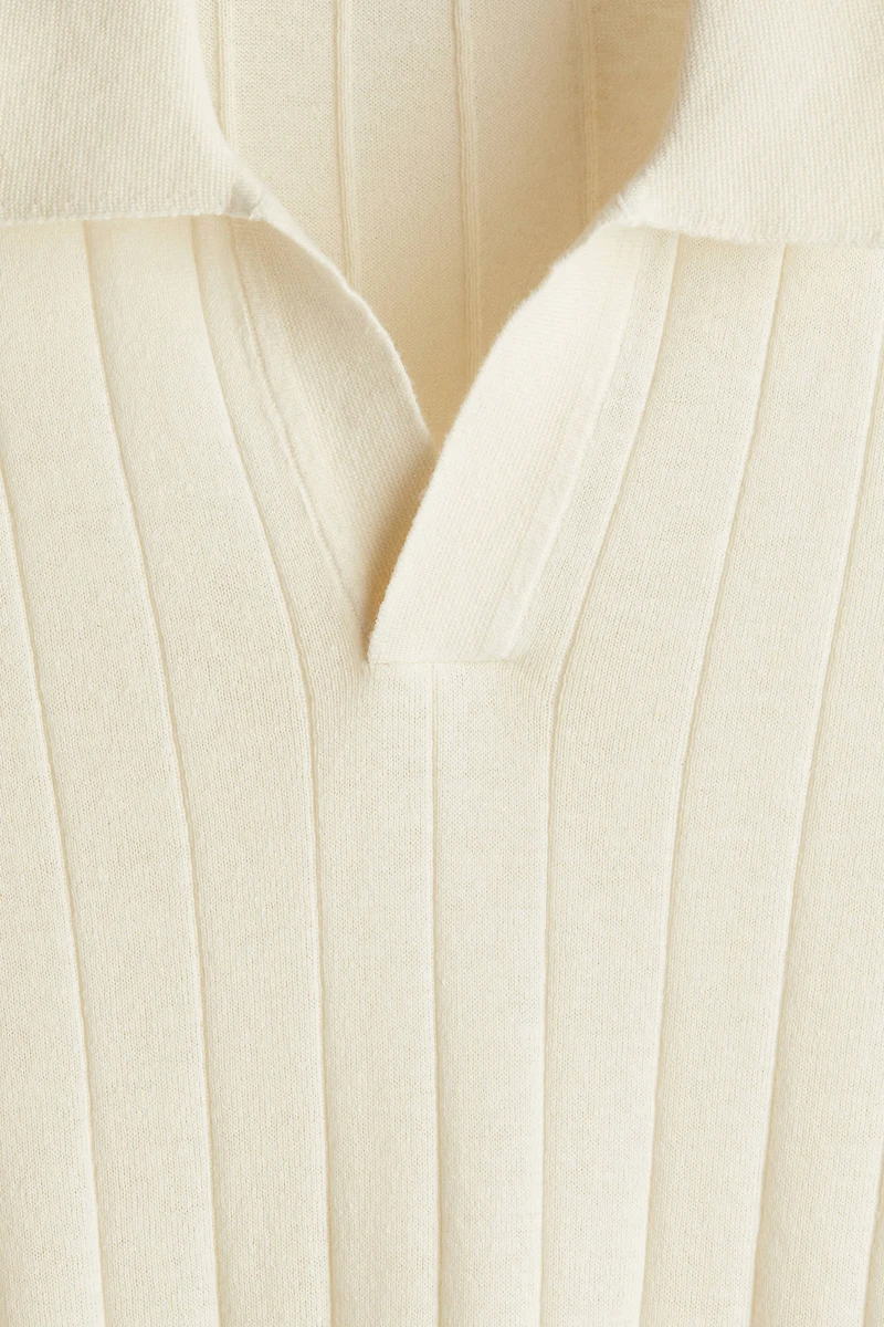Regular Fit Linen-Blend Polo Shirt