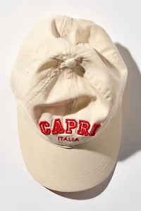 Casquette en sergé avec motif brodé