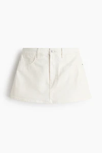 Jupe-short en denim à taille haute