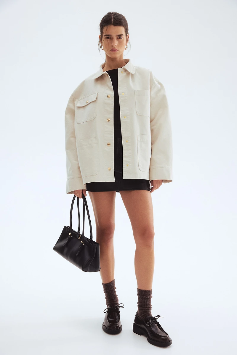 Veste à col en velours côtelé