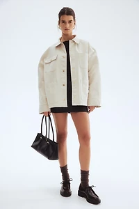 Veste à col en velours côtelé