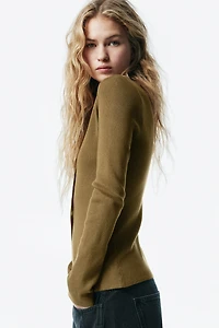 Gilet en tricot côtelé