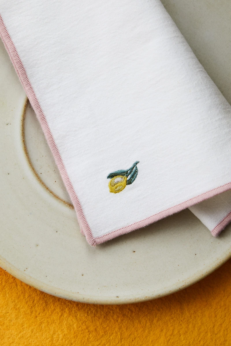 4-pack Embroidered Napkins