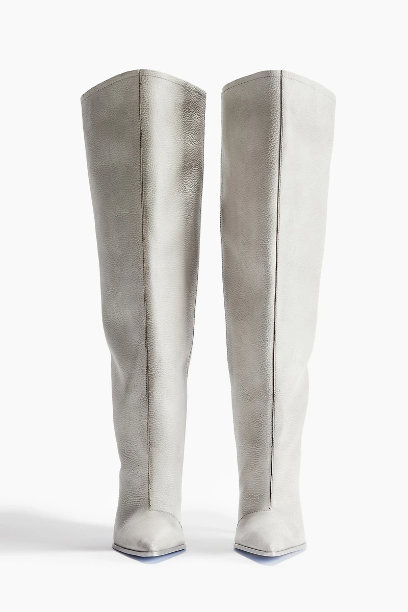 Oversized Leather Boots