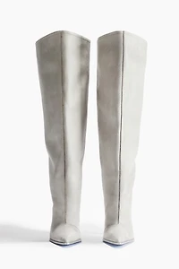 Oversized Leather Boots