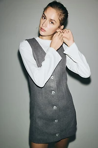 Rhinestone-Button Dress