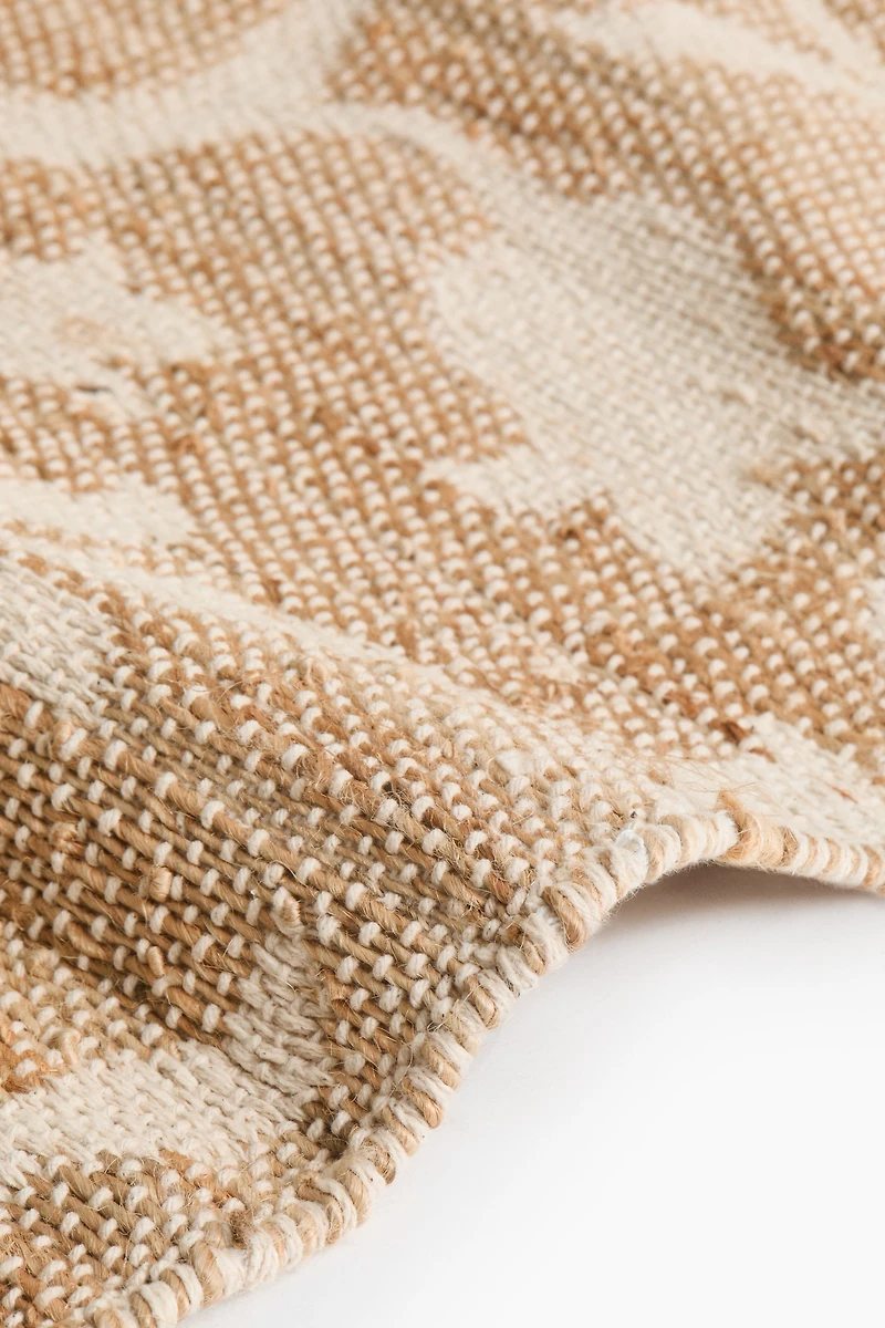 Large Floral Jute-Blend Rug