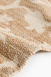 Large Floral Jute-Blend Rug