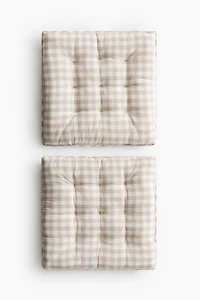 Lot de 2 coussins d'assise en coton