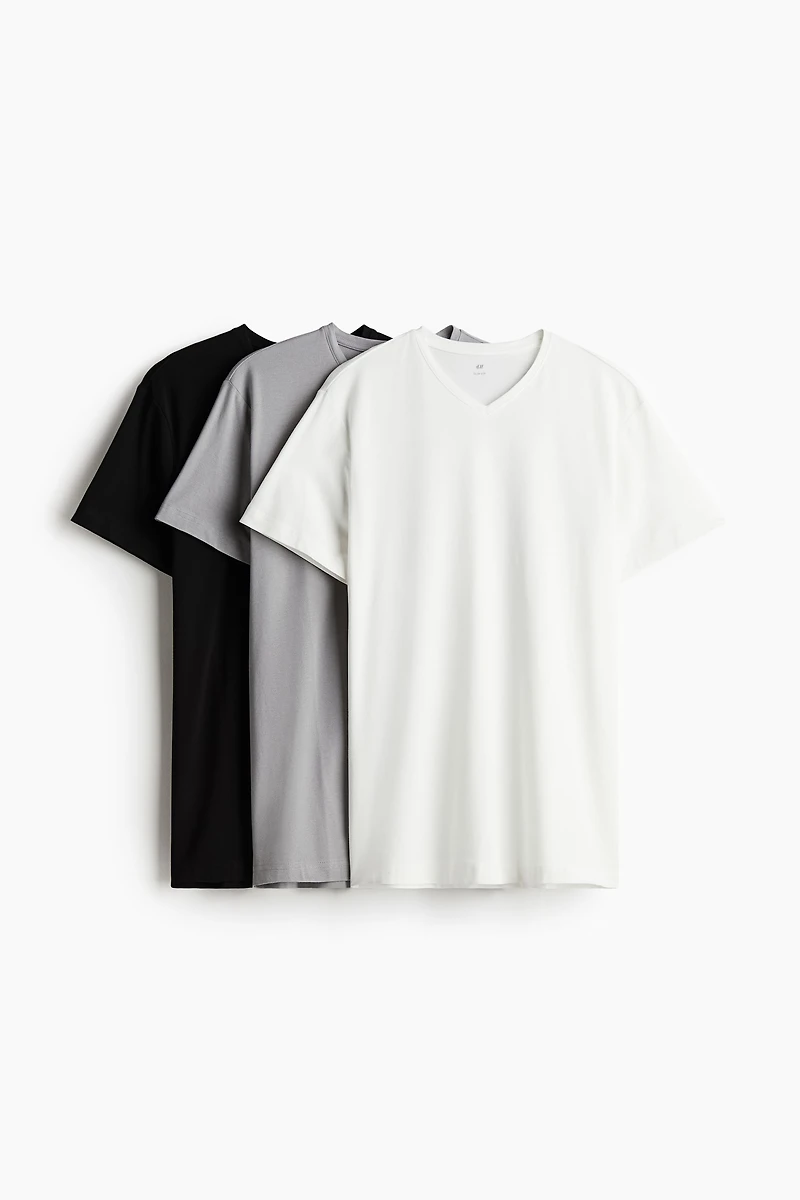 3-pack Slim Fit V-neck T-shirts