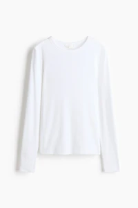 Ribbed Cotton-Blend Top