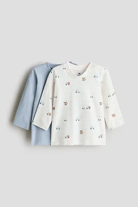 Lot de 2 T-shirts à manches longues en jersey