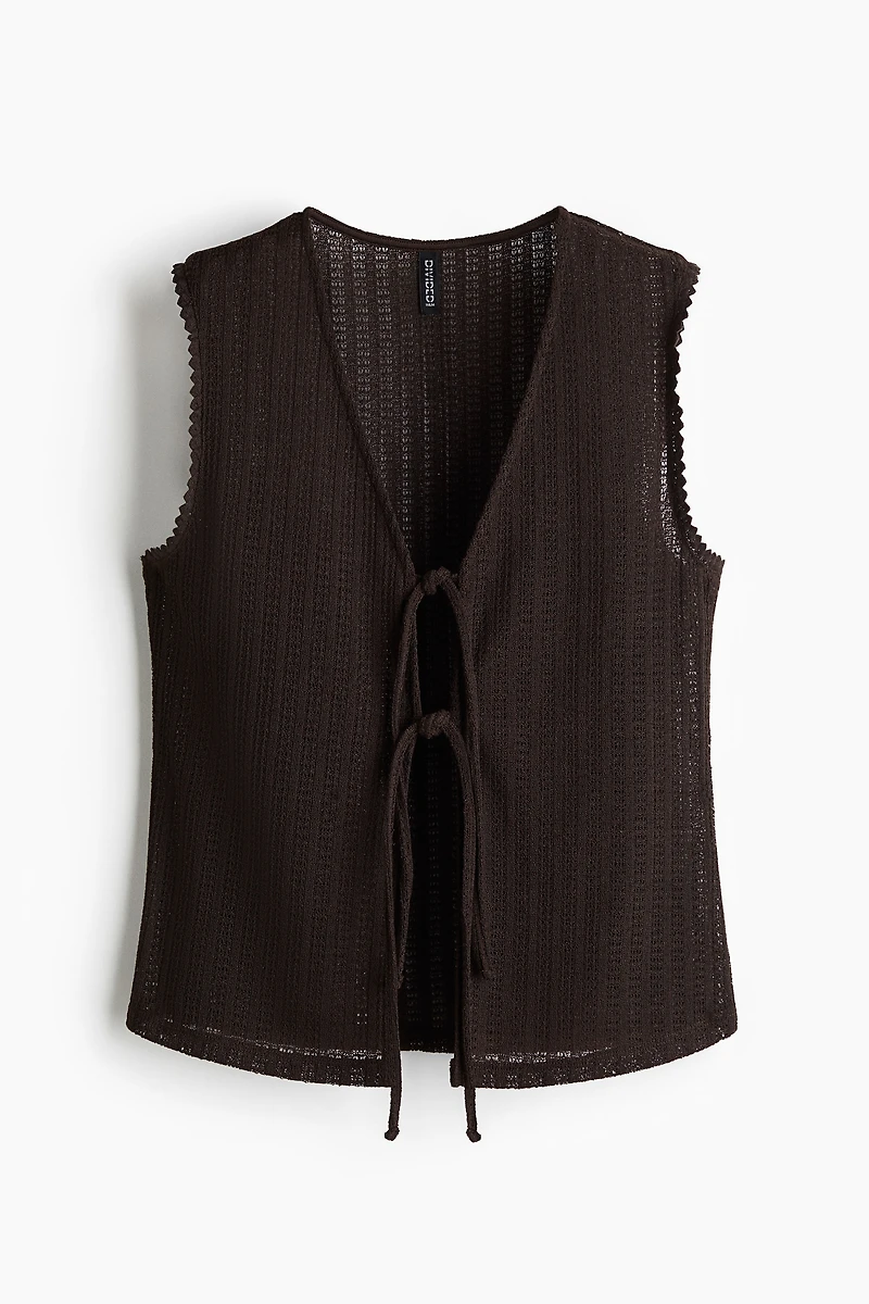 Knit Tie-Front Top