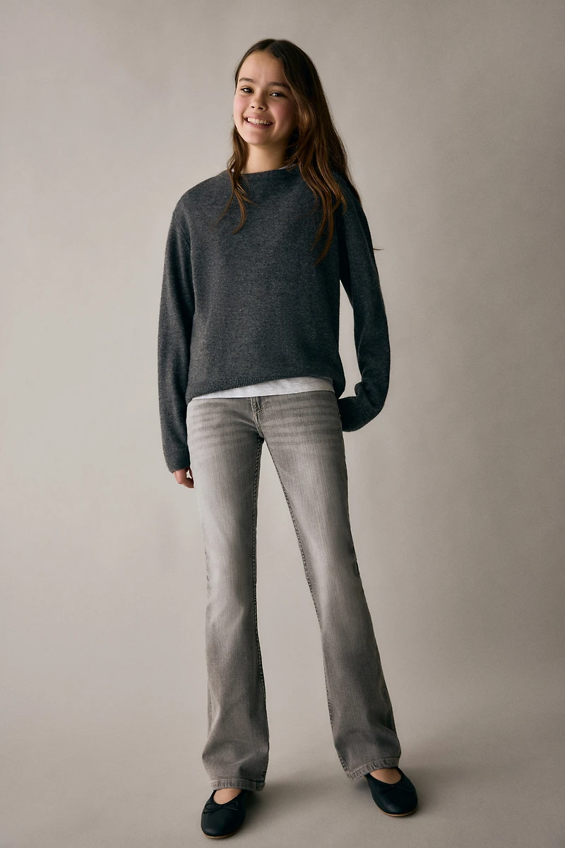 Bootcut Leg Low Jeans