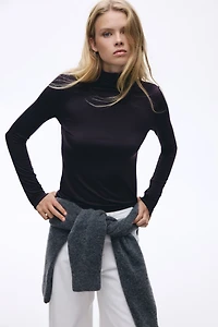Viscose Turtleneck Top