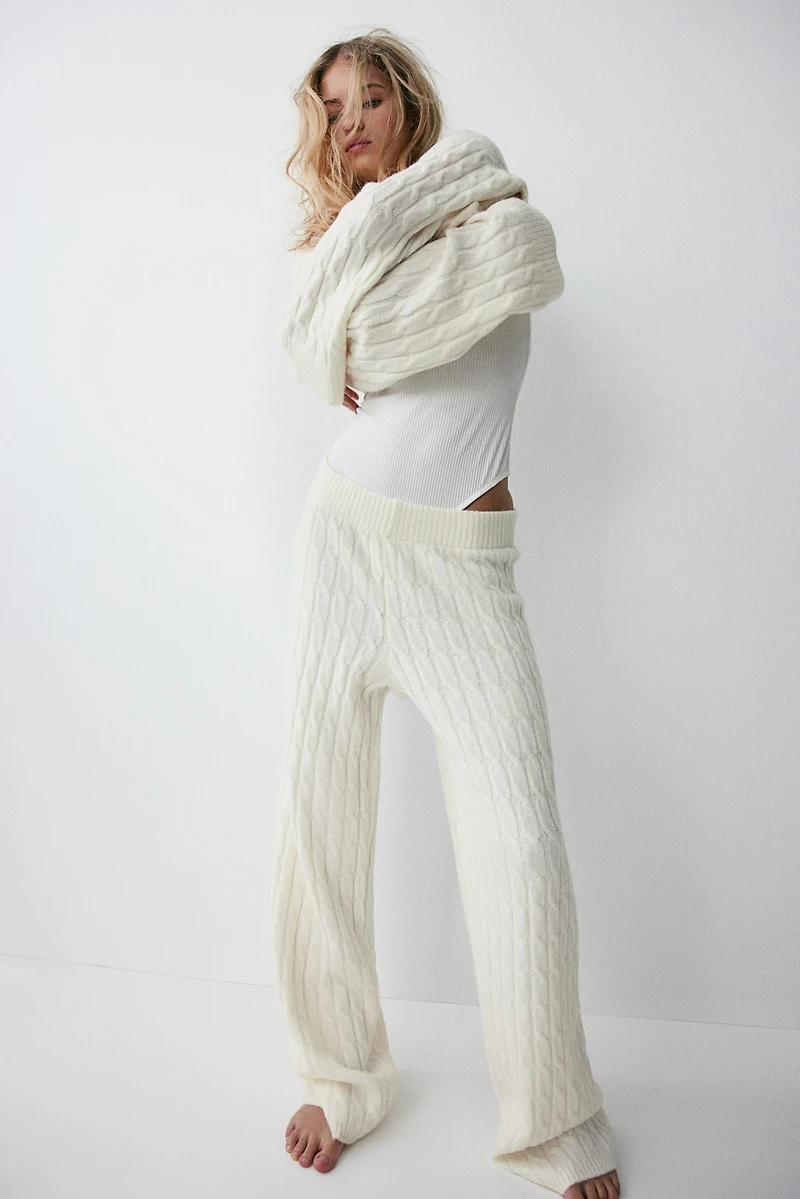 Cable-knit Pants