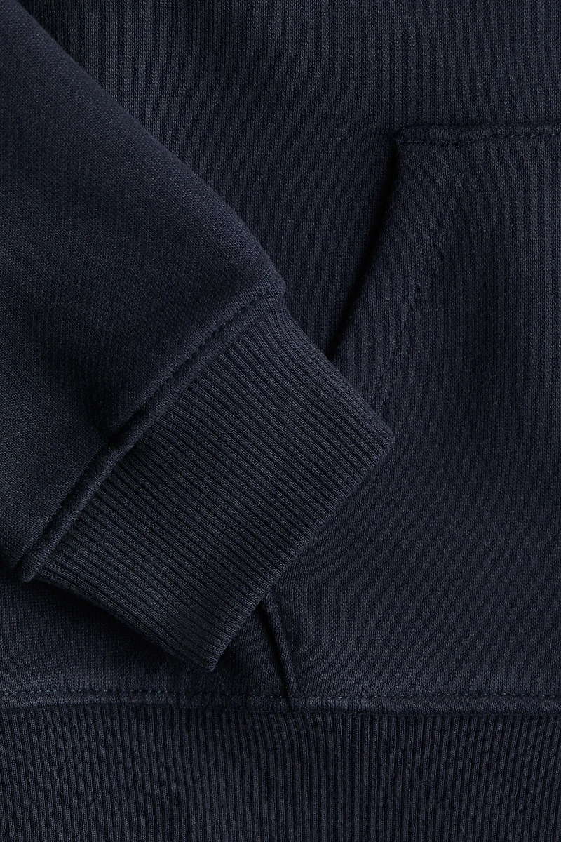 Hooded Cotton Sweatshirt Jacket