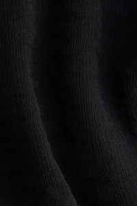 Frill-trimmed bow-collar top