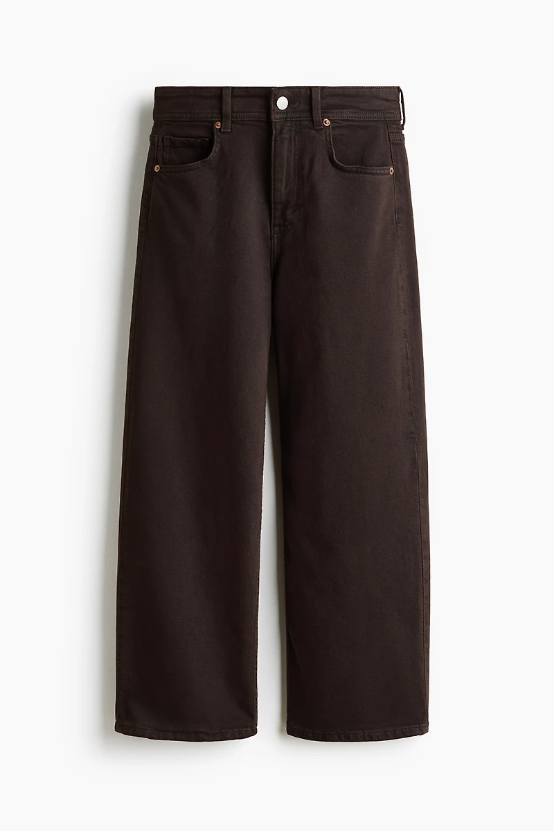 Wide High Waist Ankle Jeans