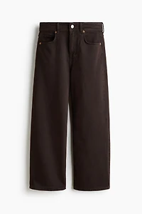 Wide High Waist Ankle Jeans