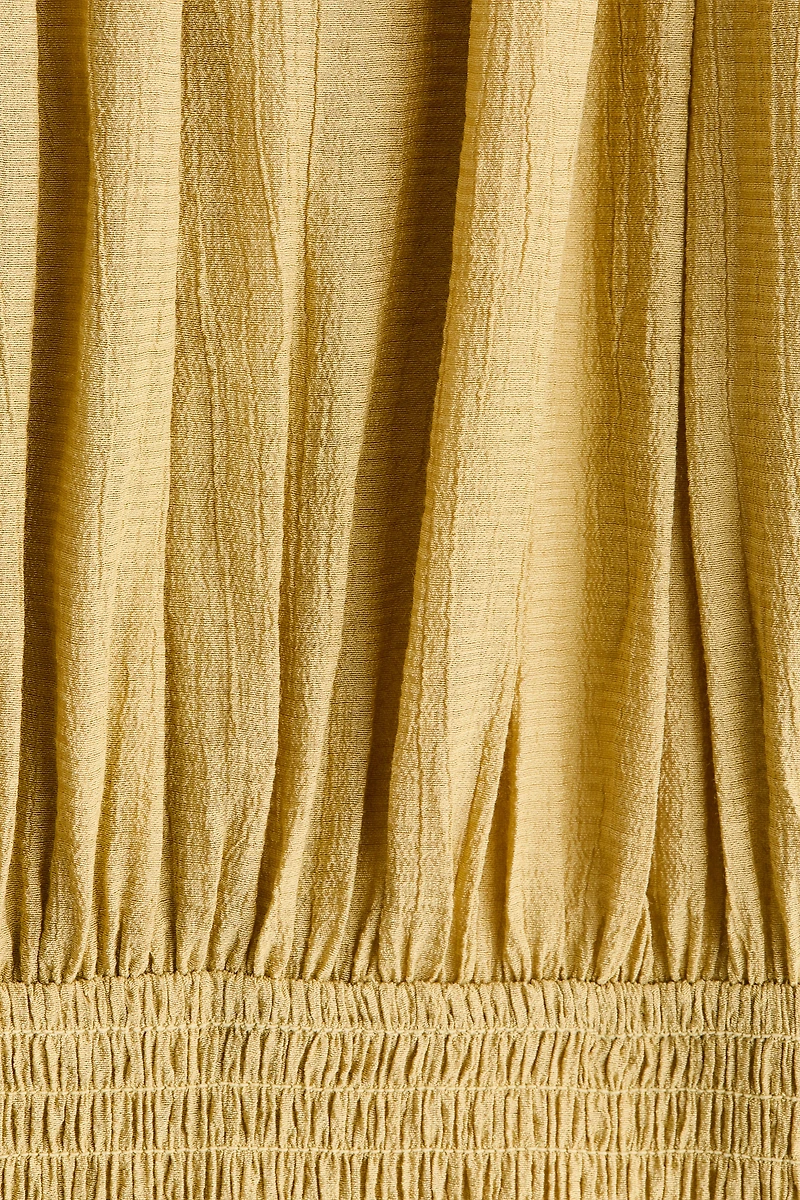 MAMA Smocked Cape-Detail Nursing Dress