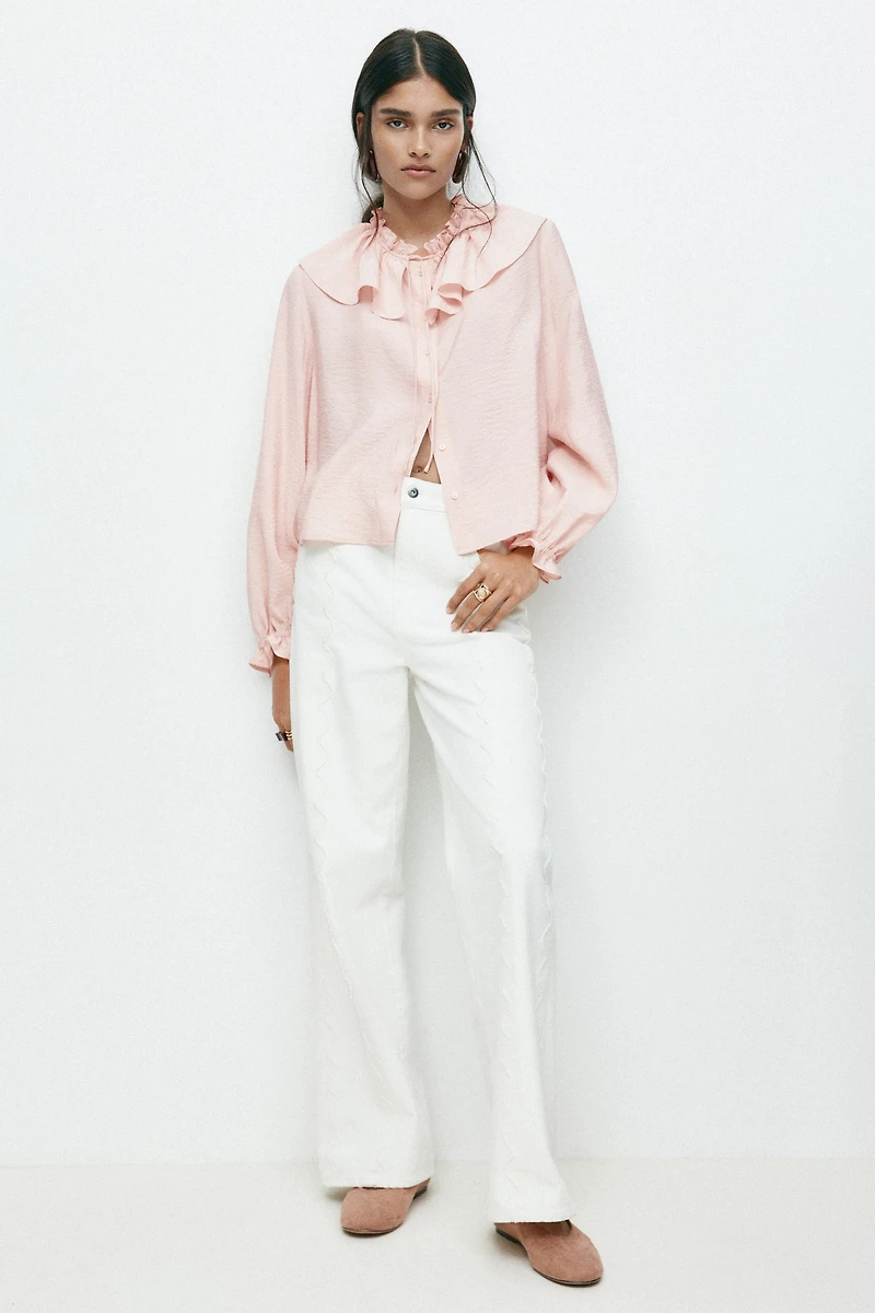 Ruffle-Trimmed Blouse