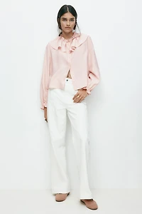 Ruffle-Trimmed Blouse