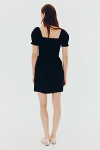 Smocked Poplin Dress