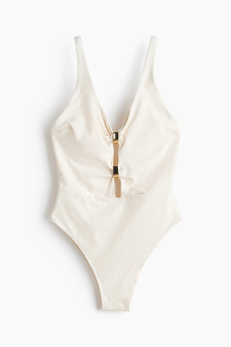 Maillot de bain coussiné échancré