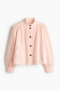 Veste en coton avec broderie anglaise