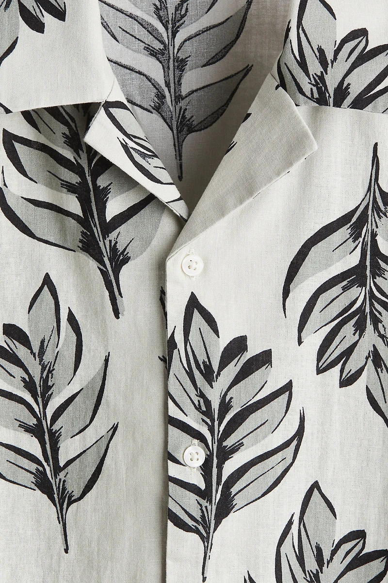 Regular-Fit Linen-Blend Resort Shirt