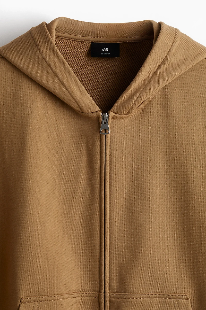 Boxy Loose-Fit Hooded Jacket