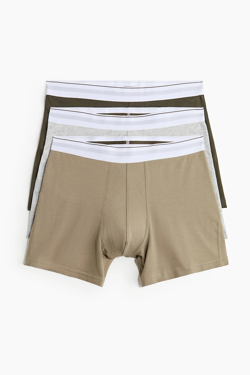 3-Pack Mid-Length Boxer Briefs with Lycra®