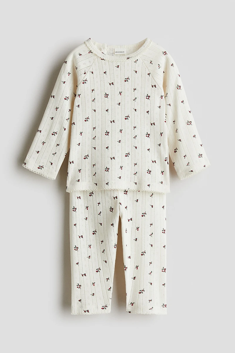 2-Piece Cotton Pointelle Set