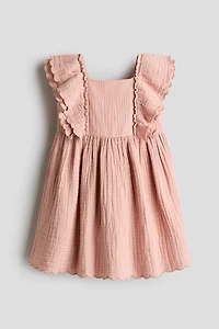 Scalloped-Trim Dress
