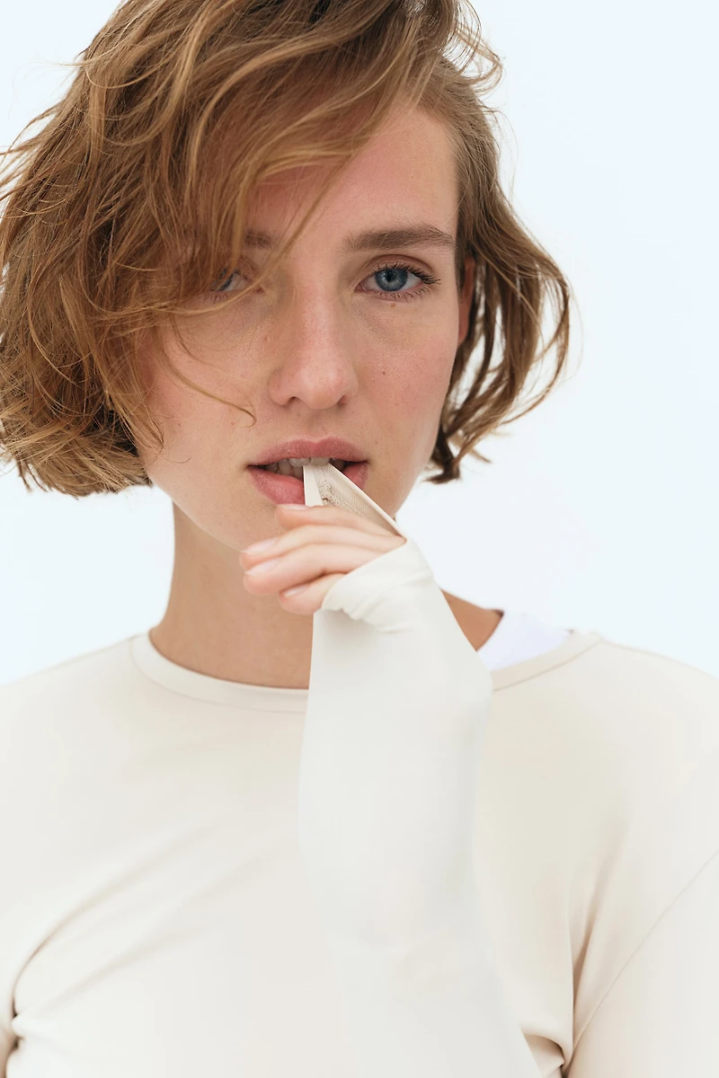 Long-sleeved Microfiber Top