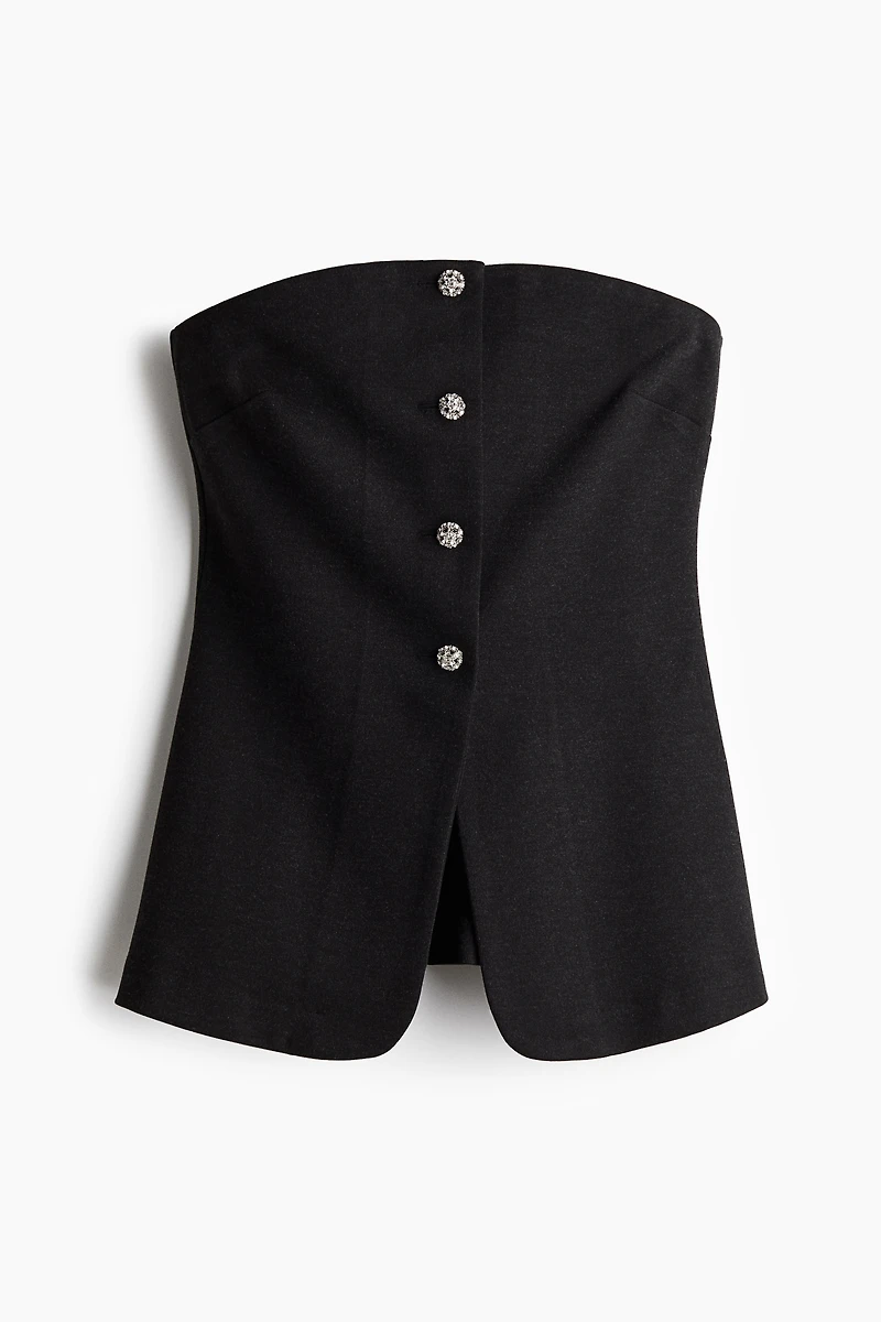 Gilet bandeau sans manches en jersey point de Rome