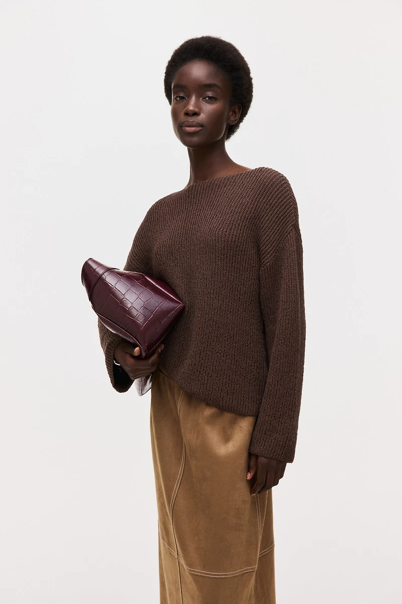 Boat-Neck Sweater