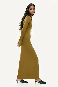 Textured-Knit Maxi Dress