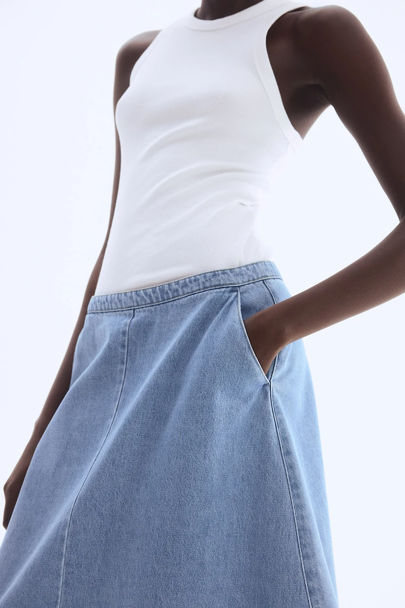 Denim Midi Skirt