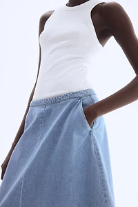 Denim Midi Skirt