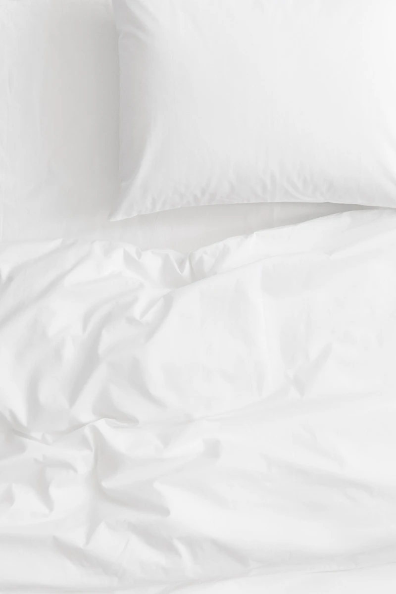 Ens. Housse de couette lit simple en coton