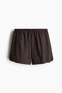 Short en coton avec cordon de serrage