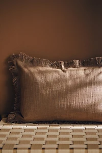 Housse de coussin en tissu flammé