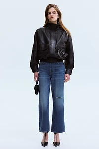 Straight High Waist Ankle Jeans