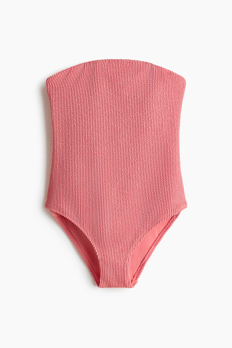 Padded-cup bandeau swimsuit