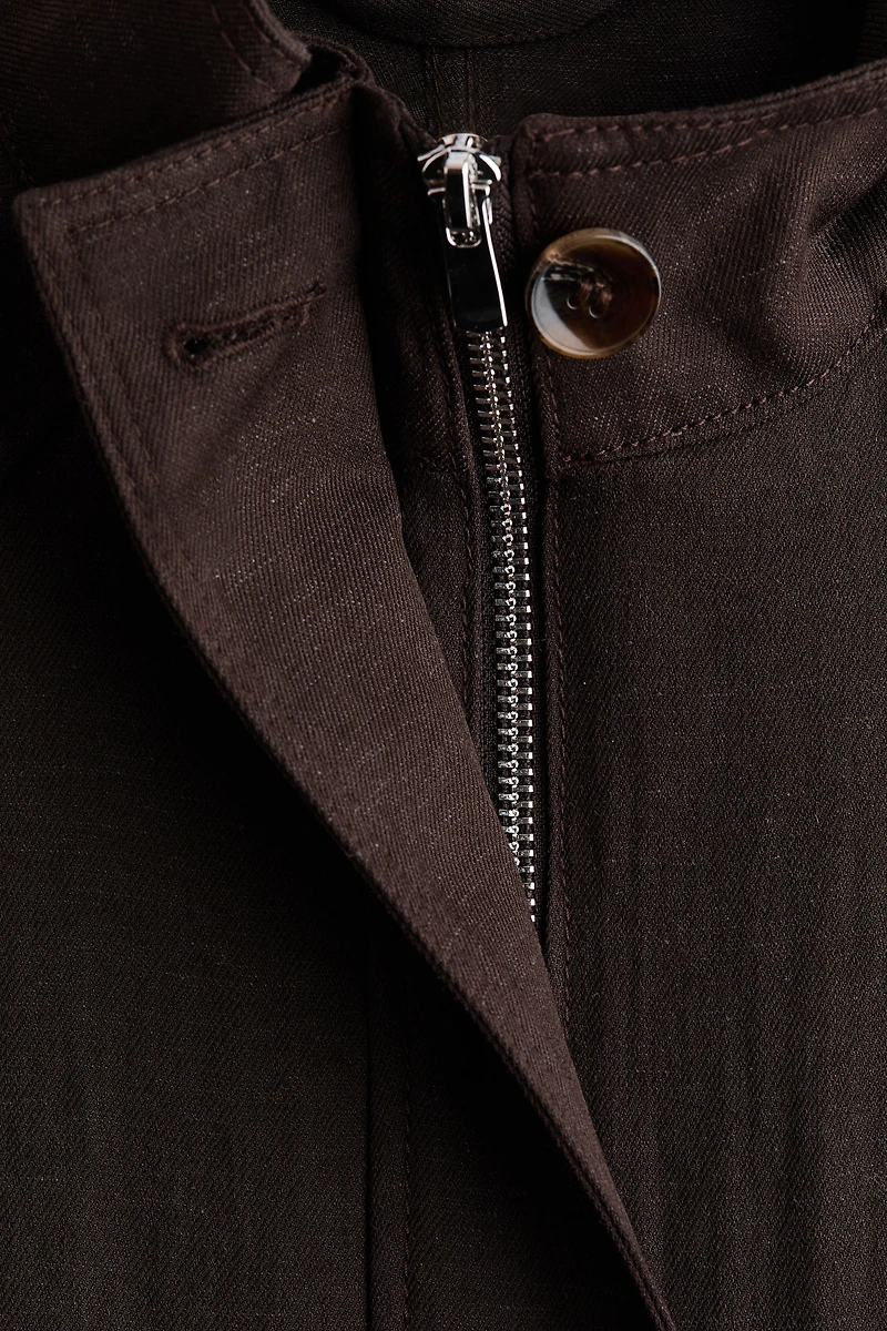 Oversized Linen-Blend Jacket