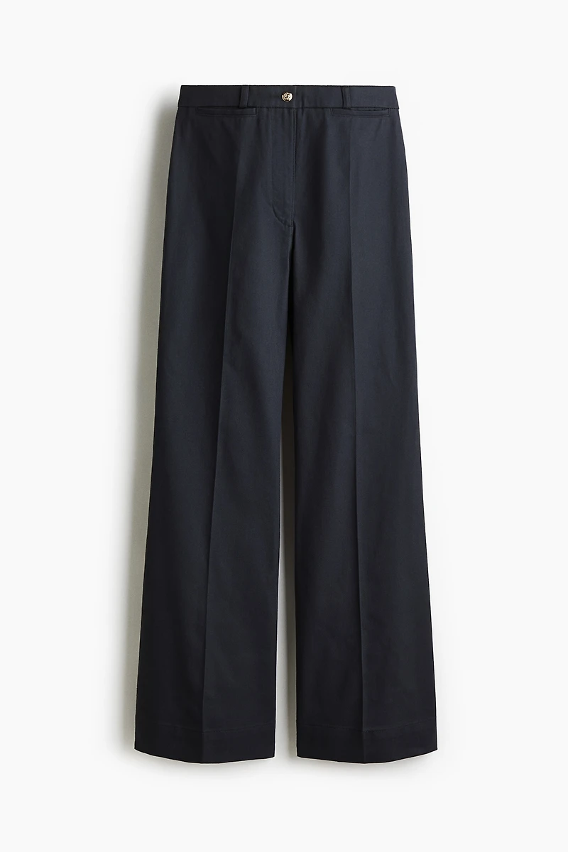 Flared Twill Pants