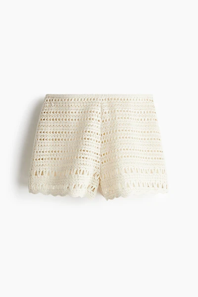 Crochet-Look Mini Shorts