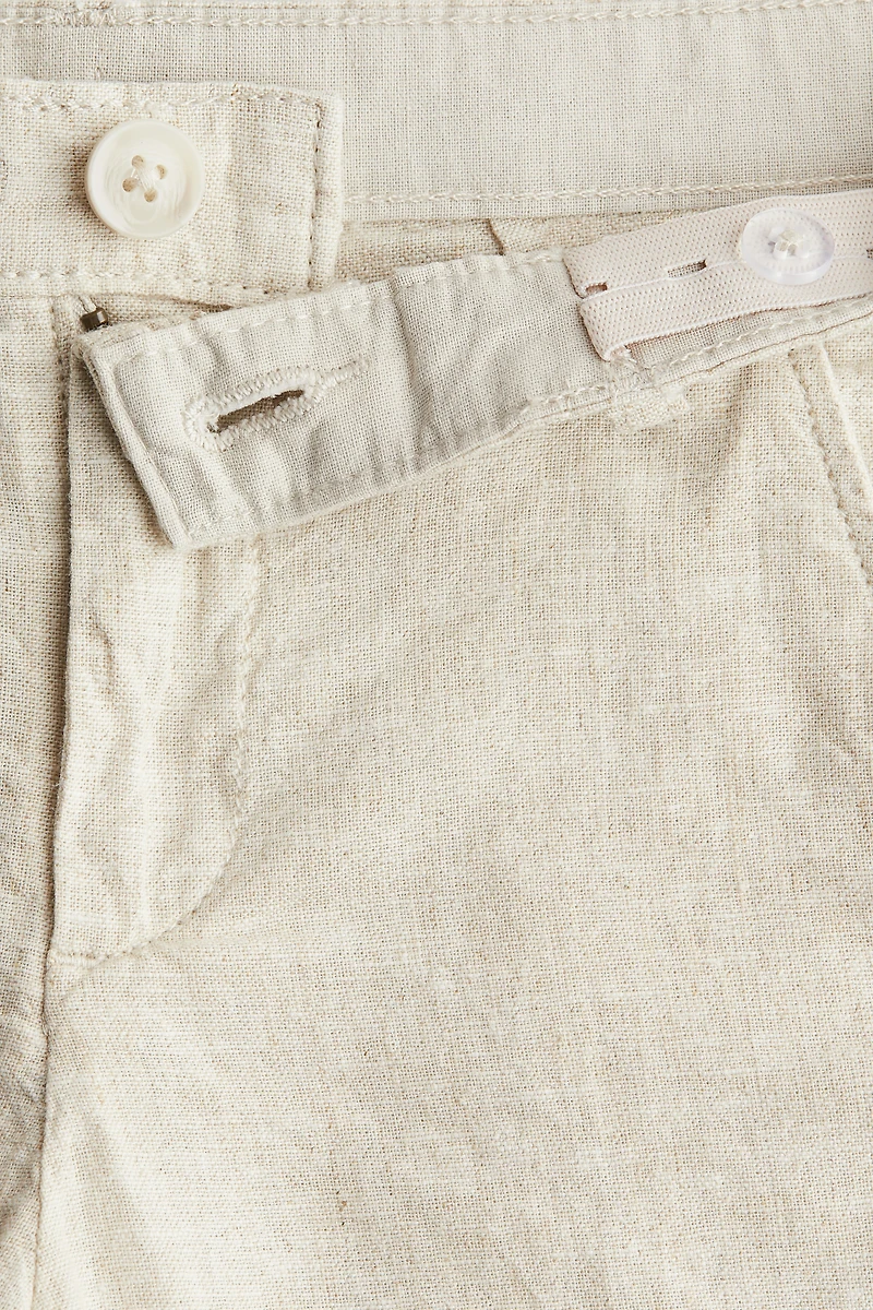 Short habillé en lin mélangé